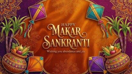 Makar Sankranti 2026 banner ready for social media