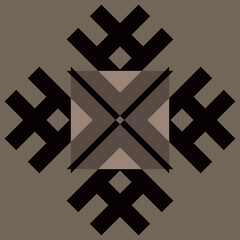 Geometric Tribal Symmetric Pattern Design