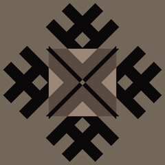 Geometric Tribal Symmetric Pattern Design
