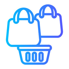 shopping cart gradient icon