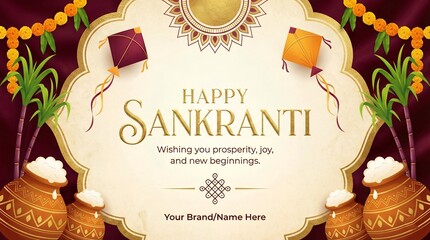 Makar Sankranti 2026 banner ready for social media