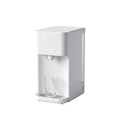 Modern White Water Dispenser with Glass
