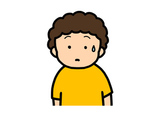 戸惑う　アジア人の男の子