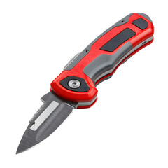 Professional Red and Gray Utility Knife with Retractable Blade