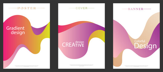 Colorful banner. The gradient design template. A colorful decorative element for decoration and creativity