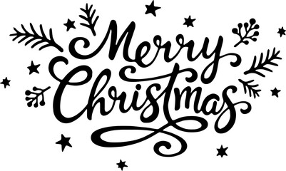 Elegant hand-lettered Christmas typography featuring the phrase 