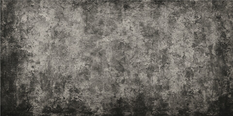 Dark grunge metal texture pattern on an old, rough concrete wall surface