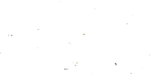 Golden and Multicolor 3D Confetti Falling Isolated on Transparent Background, Perfect Party and Event Celebration Overlay PNG Image.