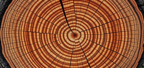 Tree trunk rings reveal age and growth patterns, a study in natural history,  organic,  texture