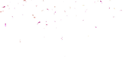 3D Rendering Transparent Confetti Particles Isolated on White Background with Multicolored Celebration Confetti Floating for Birthday, Festival, Anniversary or Wedding Decoration PNG.
