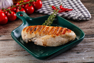 Grilled chicken breast fillet steak