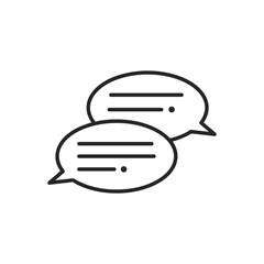 シンプルな会話吹き出しのアイコン