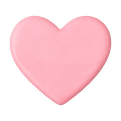 Obraz premium PNG Pink heart-shaped cookie design.