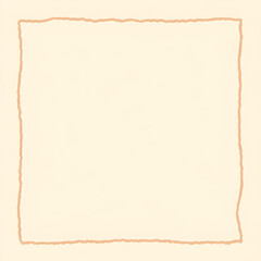 Obraz premium Simple empty doodle square frame illustration