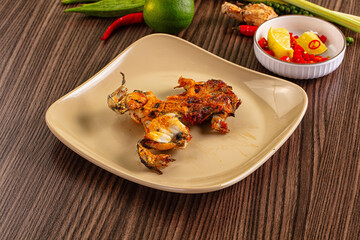 Gourmet cuisine - fried fresh frog