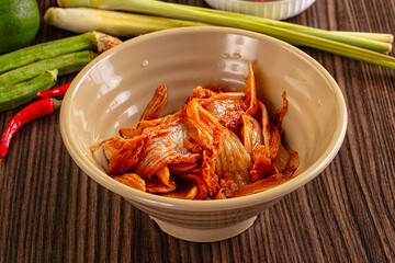 Fermented spicy Korean Kimchi cabbage