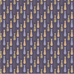 seamless pattern of necktie in a row