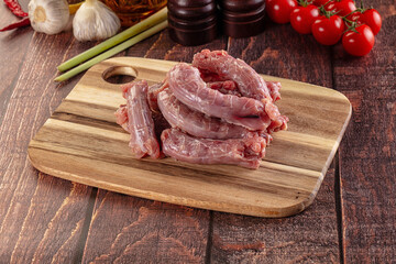 Raw chicken neck for cooking