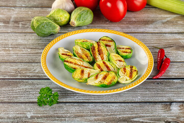 Vegan cuisine - Grilled brussels sprouts
