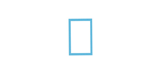 Square, Rectangle, Light Blue, Collage Rectangle, Made of Paper, Photo Frame on Transparent Background.