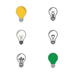 light bulb icon set