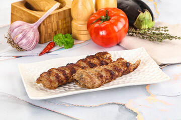 Beef kebab minced meat shashlik