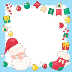 blue christmas party celebrating frame 1