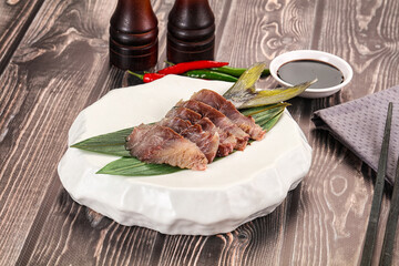 Raw yellowtail fresh fish sashimi