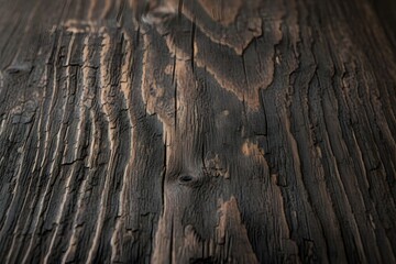 High Quality Close-up of Dark Rustic Wood Texture