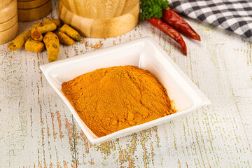 Tumeric curcuma powder for culinary