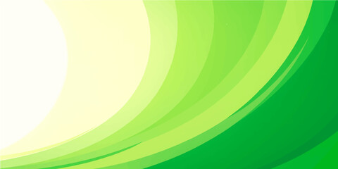 Dynamic abstract green background featuring bright light waves and flowing curves in a vector illustration style for a modern wallpaper backdrop