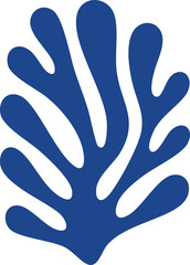 Abstract Coral Leaf | Minimal Botanical Line Art | Modern Organic Shape Illustration