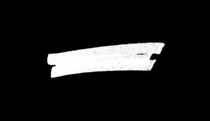 Gemalte Markierung zum Anstreichen in weiss auf schwarz