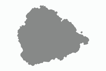 Vector graphic artwork suitable for print and web containing flat detailed map of ASCENSION ISLAND