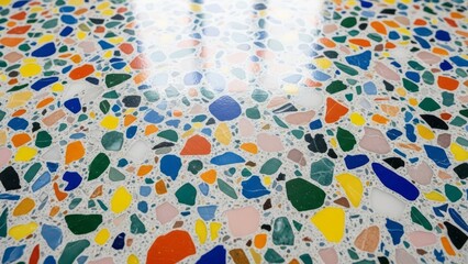 Colorful Terrazzo Flooring Texture Stones Interior Decor. Concept featuring terrazzo, flooring, texture, colorful, stones.