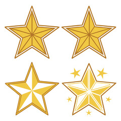 Obraz premium gold-sparkle-stars-icon-collection--set-of-golden 