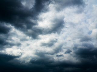 Fototapeta premium Cloud storm sky dark rain lightning thunder stormy typhoon nature light scene rainy atmosphere damage effect carbon dioxide dust air pollution 2.5 Pm, texture nature windstorm weather skyscape