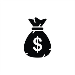 Simple money bag icon design