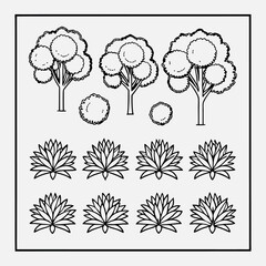 Trees-and-plants-top-view-for-architectural 