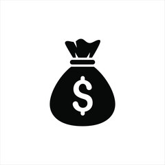 Money bag with dollar sign for financial success