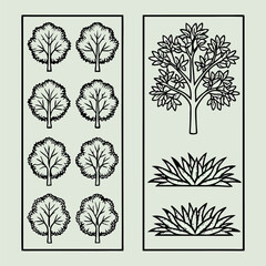 Trees-and-plants-top-view-for-architectural 