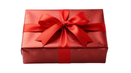 red gift box with ribbon