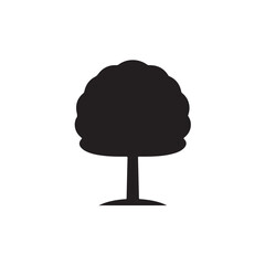 Nature and environment tree symbol for app ui, minimalist vector icon