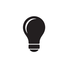 Idea and innovation lightbulb symbol for app ui, minimalist vector icon