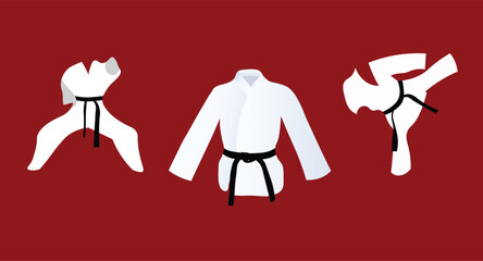 Karate uniform mockup showcasing traditional martial arts attire in clean minimalist style