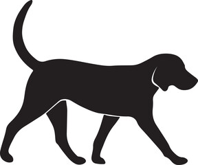 Silhouette of a walking dog showcasing its form and graceful movement