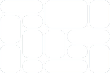 Fototapeta premium Minimalist Tiled Layout with Rounded Rectangle Photo Frames and White Space