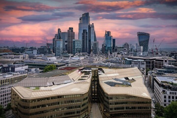 The City of London Skyline and Skyscrapers