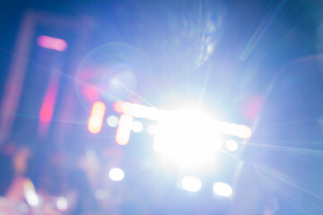 A blurry concert backdrop on a tropical resort beach &ndash; this concept could be used for New Year's celebrations, including in Phuket, Thailand.