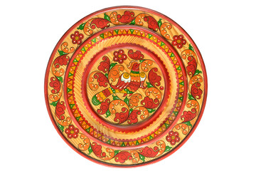 Wooden plate isolated